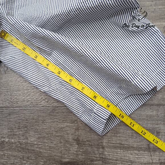 Talbots Petite Striped Flat Front Shorts Size 4P - Picture 5 of 7